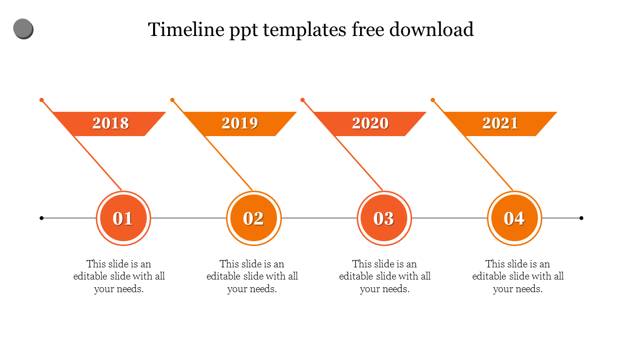 timeline ppt templates free download-Orange